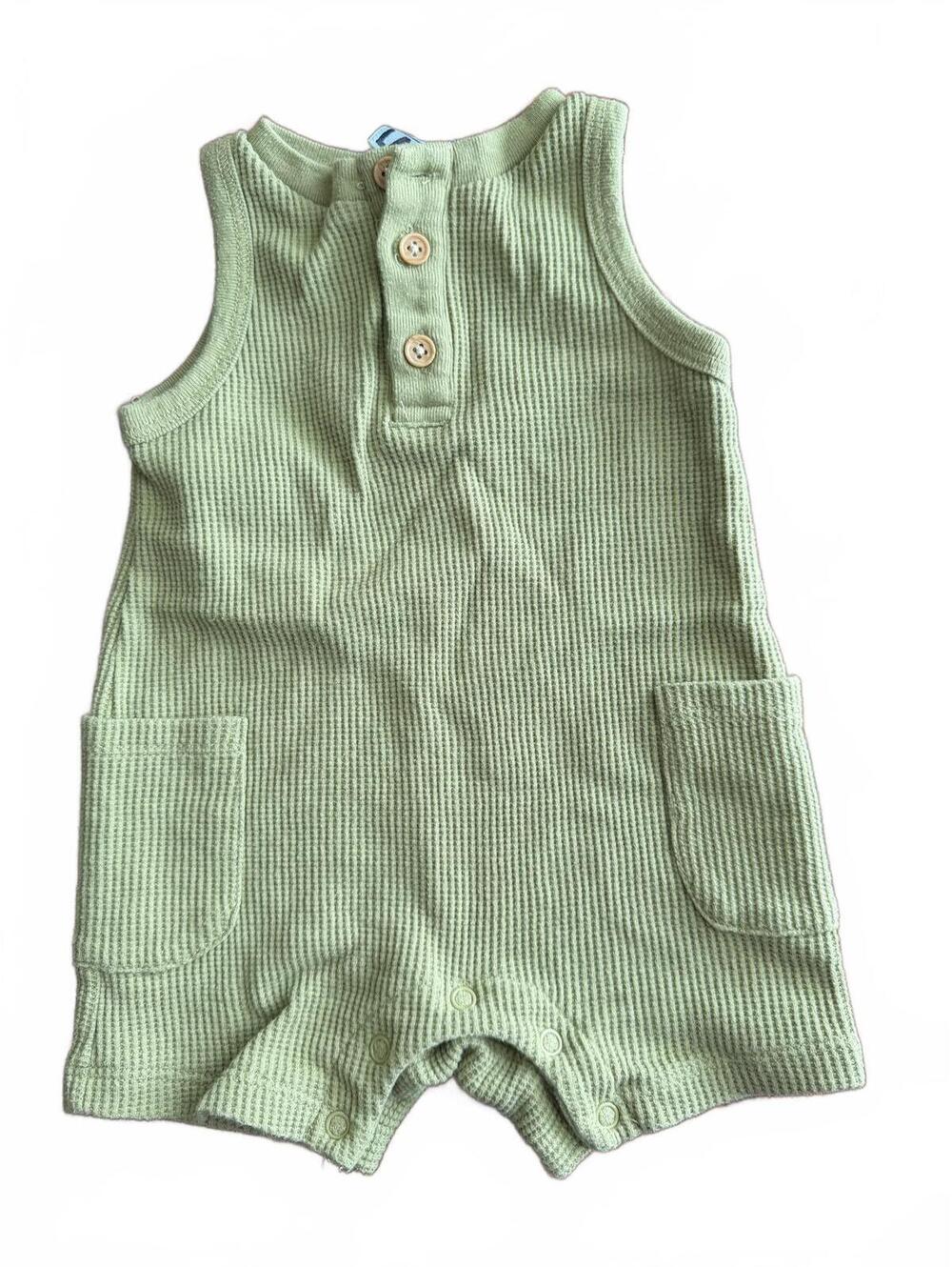 Little LAD Baby Romper 3-6 Months Green Sleeveless Knit